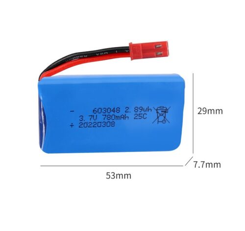 Аккумулятор элемент высокотоковый LiPo 603048 3.7V, 25C, емкость 780 mAh, разъем JST. Купить в Кактус-Мобайл