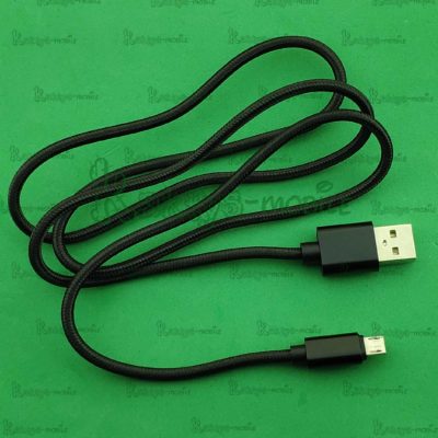 Кабель USB + Micro USB Ver 23, черный, нейлон.