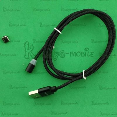 Магнитный кабель 3 А черный (Micro USB)