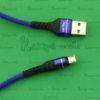 Кабель USB + Micro USB Ver 58, синий, нейлон