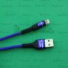 Кабель USB + Lightning Ver 59, синий, нейлон