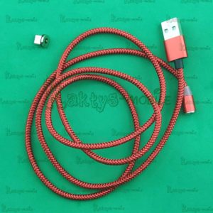 Магнитный кабель 3 А красный (Micro USB).