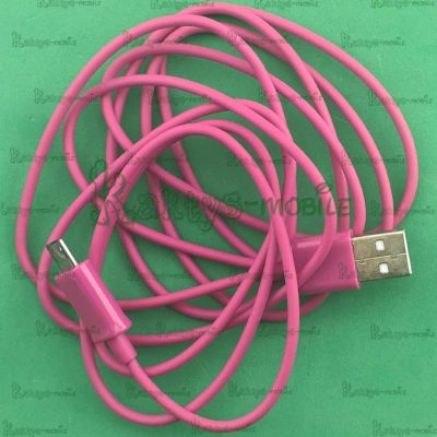 Кабель USB + Micro USB ZQ-S301, розовый, ПЕТ.